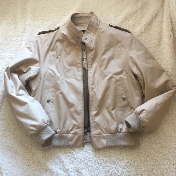 Vintage Other - Vintage Tan Bomber Jacket with zip out lining